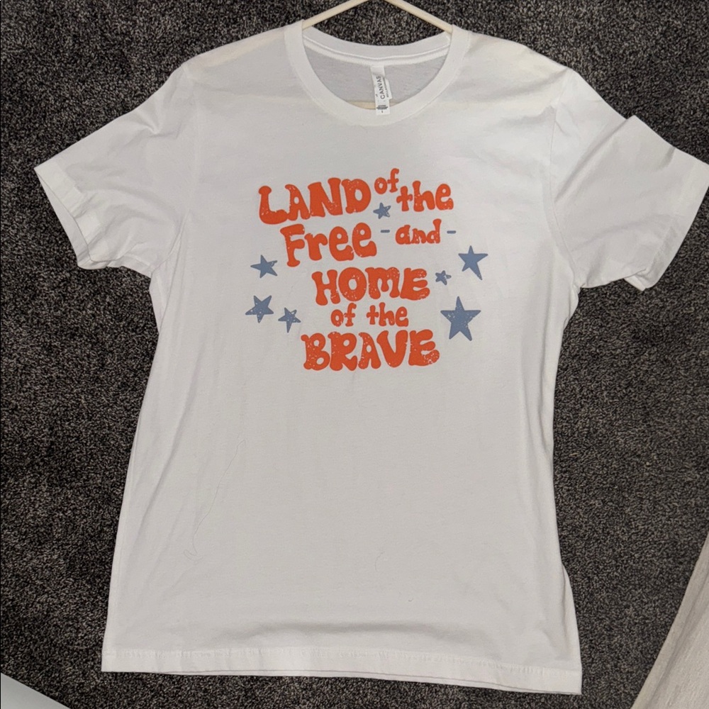 White T-Shirt Land of the Free